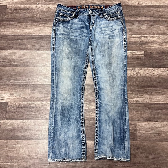 ROCK REVIVAL Women’s Elaina Easy Boot Denim Jeans Size 28X26.5 - Picture 3 of 9